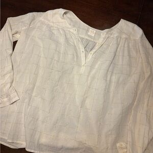 Elegant Cream Women's Top and Gold threads